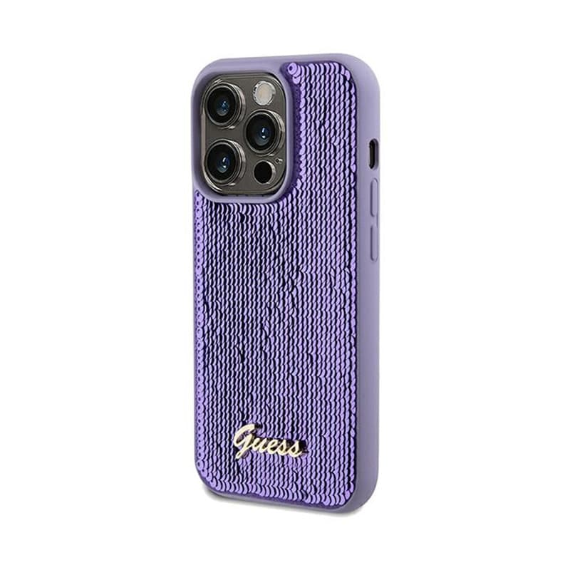 Guess Sequin Script Metal - iPhone 13 Pro Max Case (purple) 2