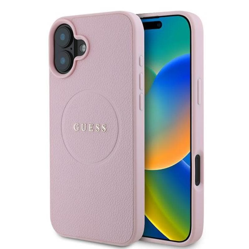 Guess Grained Ring MagSafe - Case iPhone 16 Plus (pink) 1
