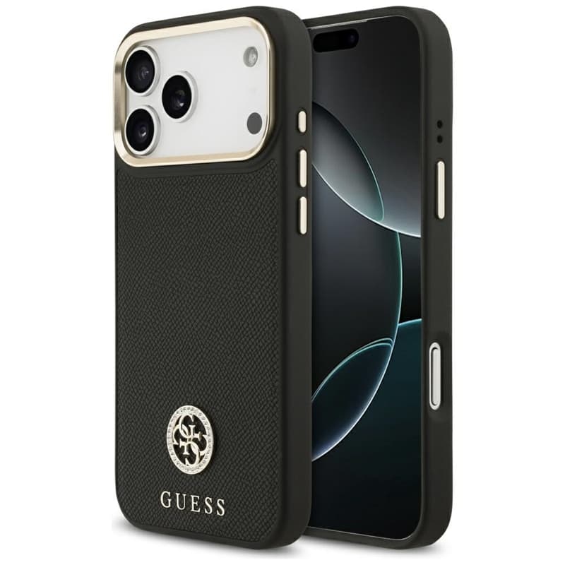 Guess Grained Strass Logo MagSafe - Case iPhone 17 Pro Max (black) 1
