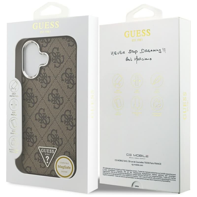 Guess 4G Triangle Logo MagSafe - Case iPhone 17 (brown) 8