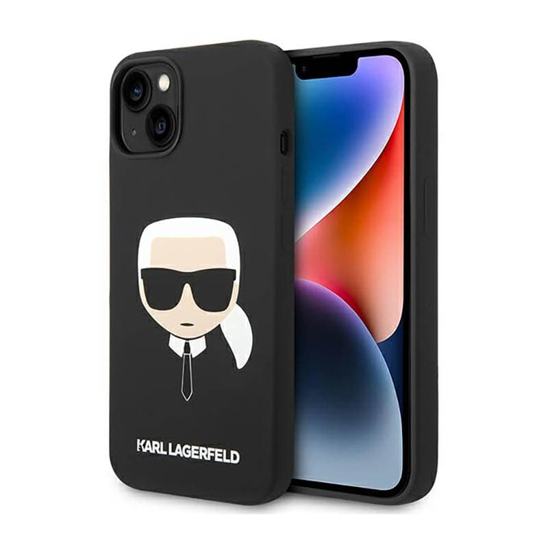 Karl Lagerfeld Silicone Ikonik Karl`s Head – Case for iPhone 14 Plus (Black) 1