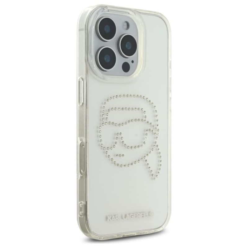 Karl Lagerfeld IML Rhinestones Karl Head - Case for iPhone 16 Pro Max (transparent) 4
