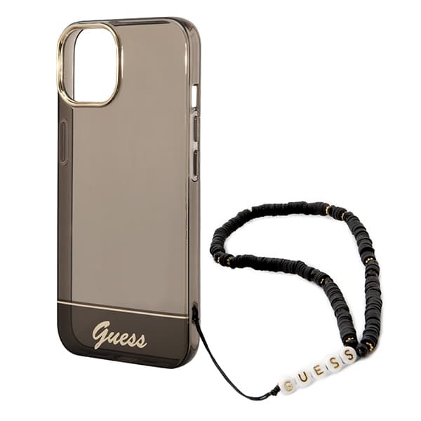 Guess Translucent Pearl Strap - Case for iPhone 14 Plus (Black) 5