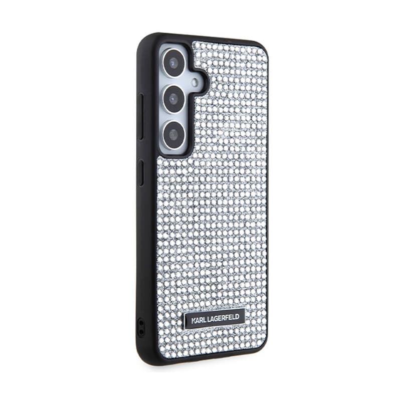 Karl Lagerfeld Rhinestone Metal Logo - Samsung Galaxy S24 Case (Silver) 4