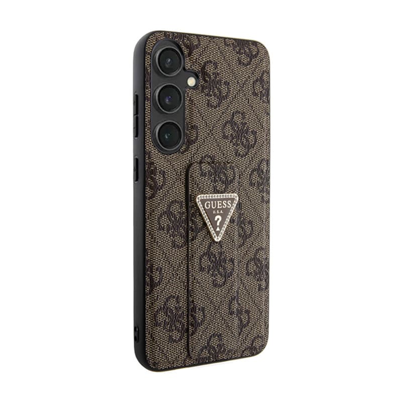 Guess Grip Stand 4G Triangle Strass Logo - Case Samsung Galaxy S24 (Brown) 4