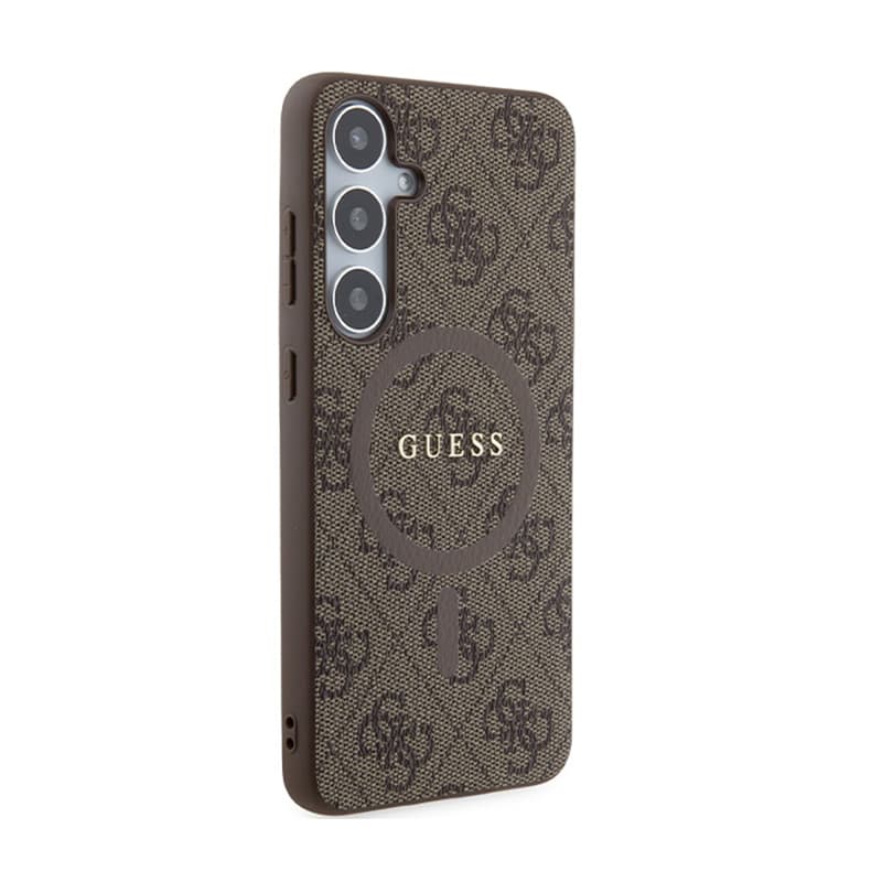 Guess 4G Collection Leather Metal Logo MagSafe - Case Samsung Galaxy S24+ (Brown) 4