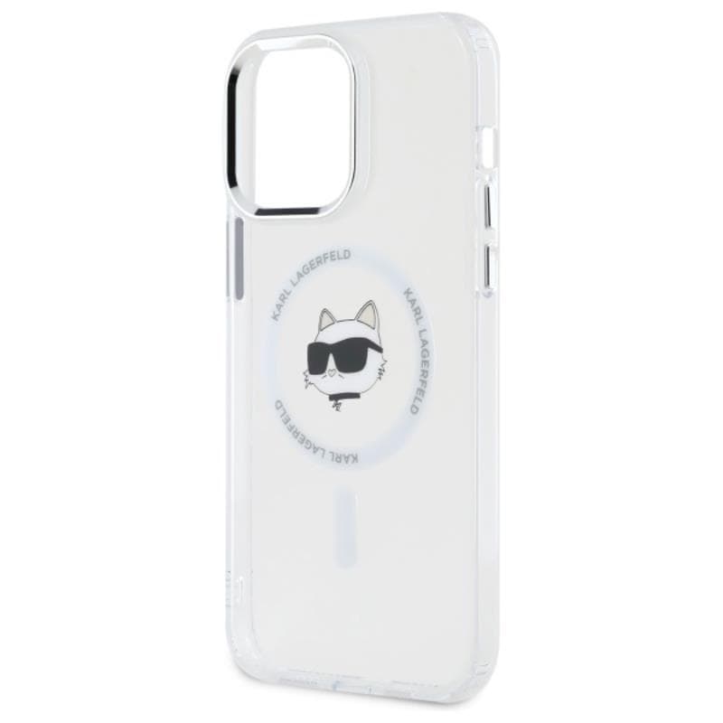 Karl Lagerfeld IML Metal Choupette Head MagSafe - Case for iPhone 14 Pro Max (White) 6