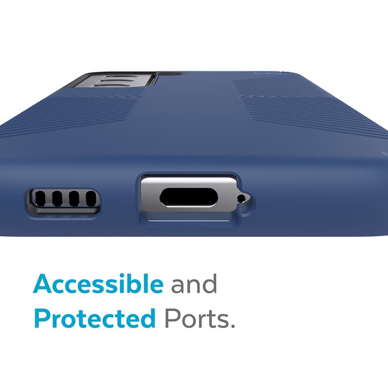 Speck Presidio2 Grip - Case for Samsung Galaxy S22+ with MICROBAN  (Coastal Blue/Black) 5