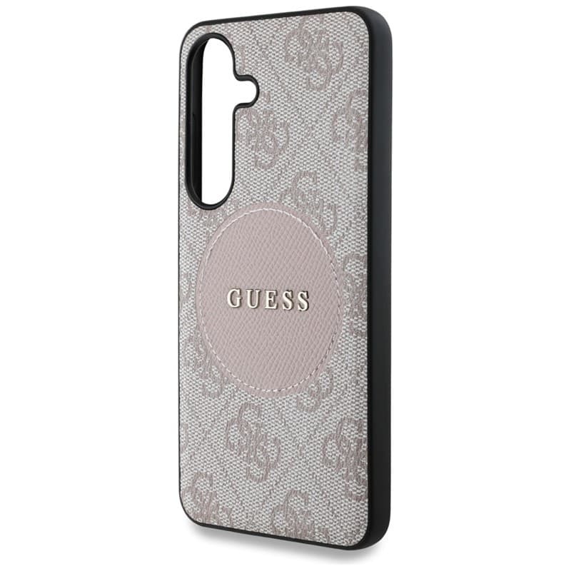 Guess 4G Round Patch Classic Logo MagSafe - Case for Samsung Galaxy S25+ (pink) 6