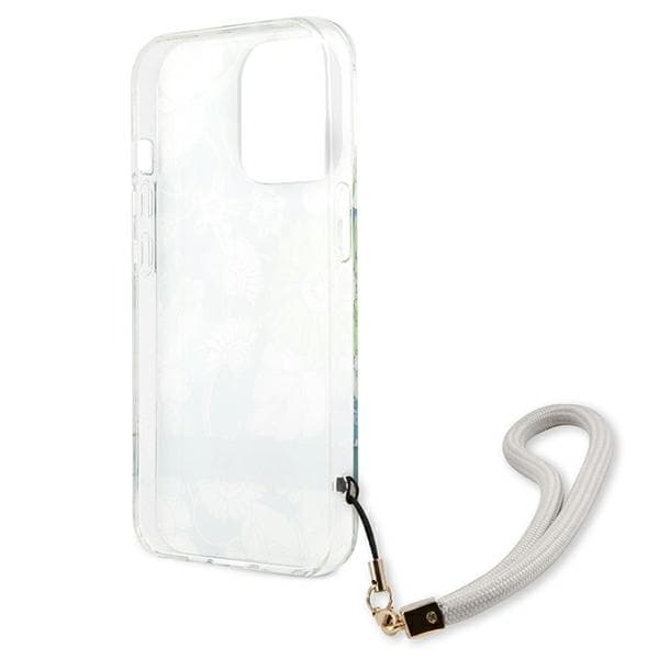 Guess Flower Cord - Cover for iPhone 13 Pro (Green) 6
