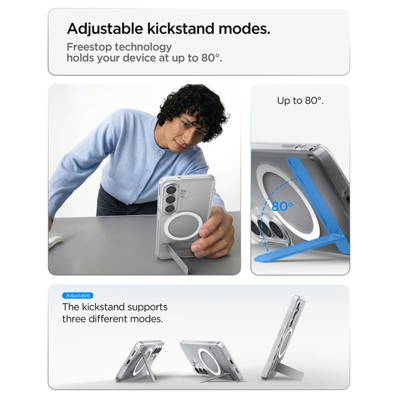 Spigen Ultra Hybrid S Mag MagSafe - Case for Samsung Galaxy S26 (Clear/White) 8