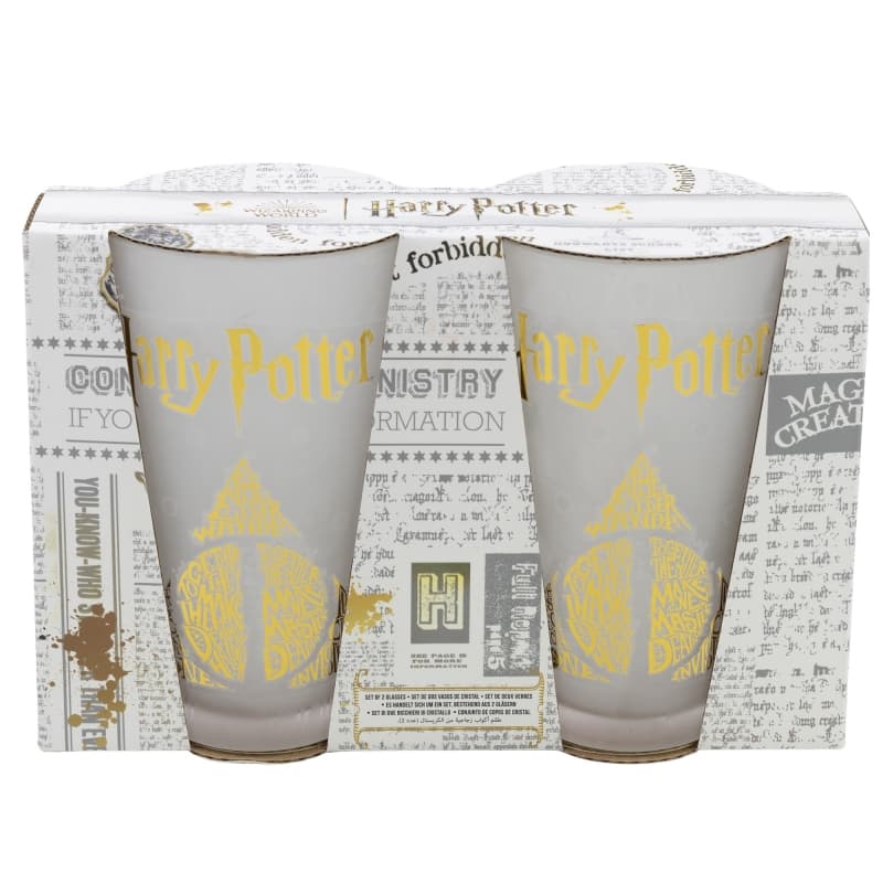 Harry Potter - Set of two glasses in a decorative box from the Golden Magic collection 490 ml