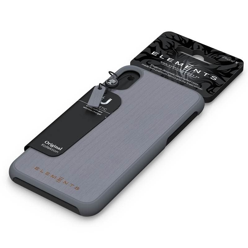 Nordic Elements Original Gefion - Case for iPhone XR with real maple wood (Mid Grey) 7