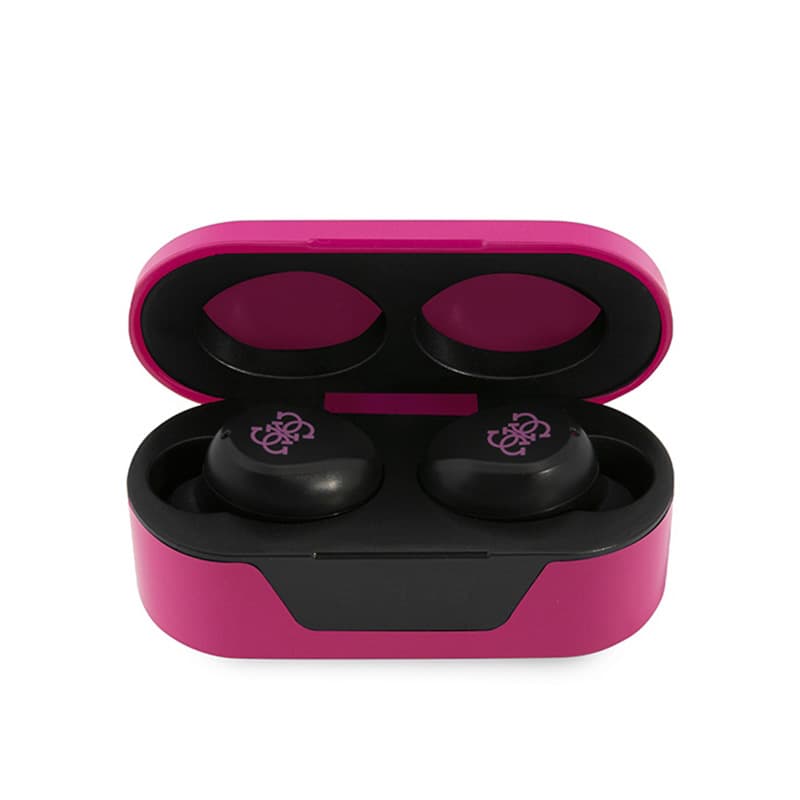 Guess True Wireless Earphones BT5.0 5H - TWS earphones + charging case (magenta) 2