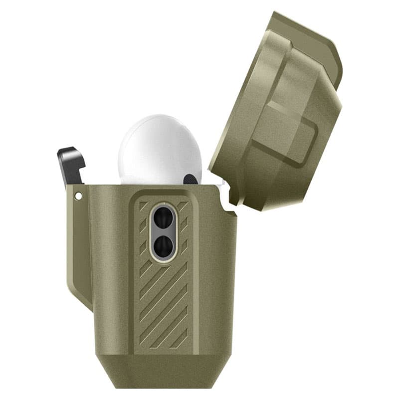 Spigen Lock Fit - Armoured Case for Apple AirPods Pro 1 / 2 (Vintage Khaki) 3