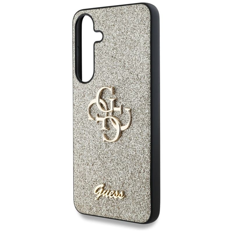 Guess Fixed Glitter Big 4G Metal Logo - Case for Samsung Galaxy S25 (gold) 6