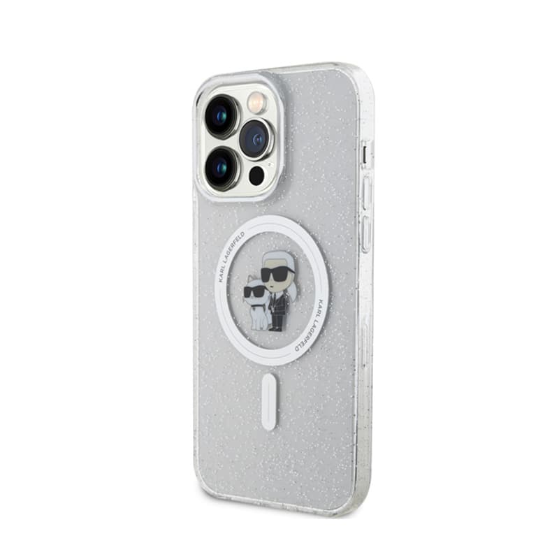 Karl Lagerfeld Karl & Choupette Glitter Magsafe - Case for iPhone 15 Pro Max (Transparent) 2
