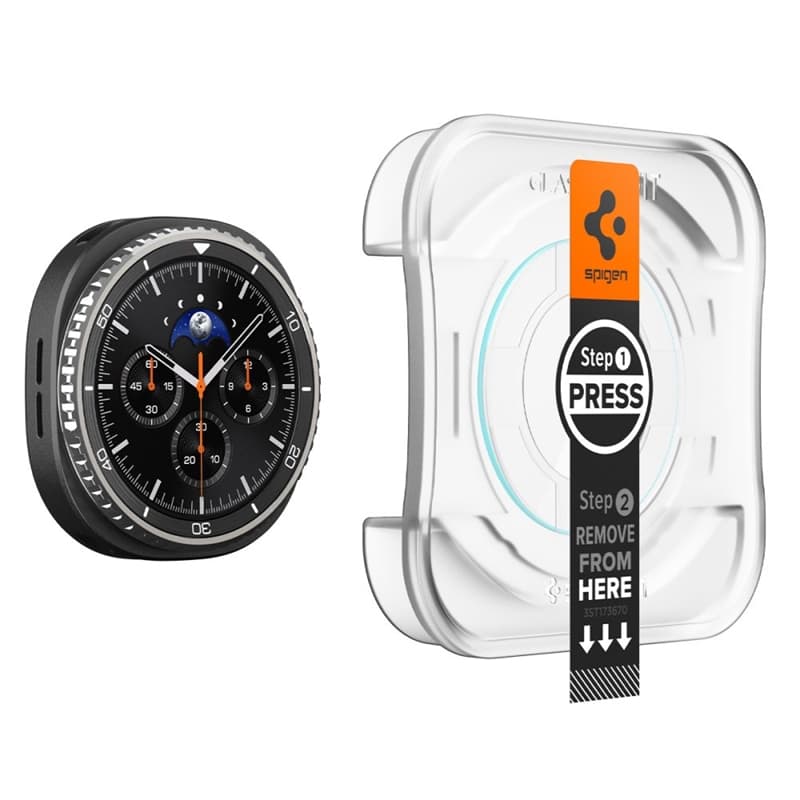 Spigen GLAS.TR EZ FIT 2-Pack - Tempered Glass for Samsung Galaxy Watch 8 Classic 46 mm (2 pcs) 4
