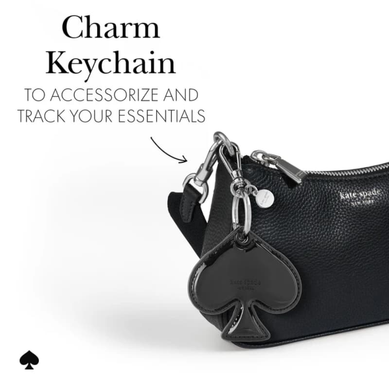 Kate Spade New York Charm Keychain - Protective Case Keychain for Apple AirTag 1 / 2 (Spade) 4