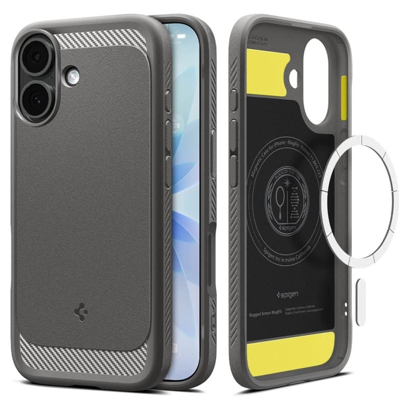 Spigen Rugged Armor Mag MagSafe - Case for iPhone 17 (Grey)  