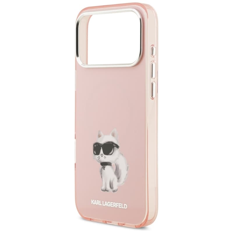 Karl Lagerfeld IML Aquarelle Choupette & Logo MagSafe - Case iPhone 17 Pro (Pink) 6