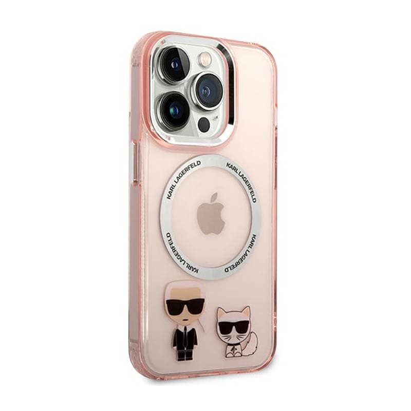Karl Lagerfeld Karl&Choupette Aluminium MagSafe - Case for iPhone 14 Pro (Pink) 4