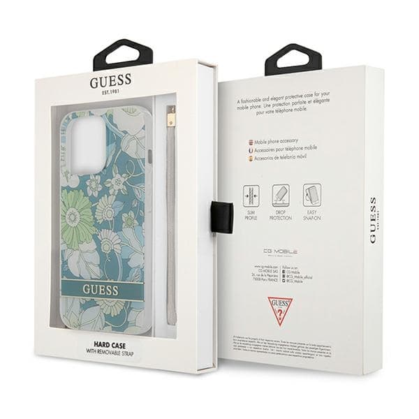 Guess Flower Cord - Cover for iPhone 13 Pro (Green) 7