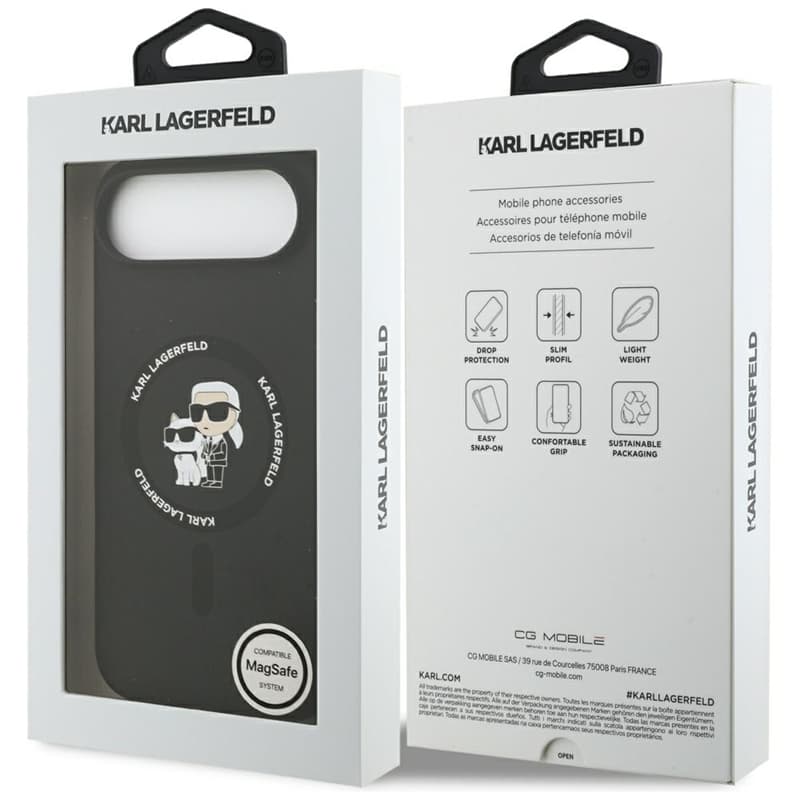 Karl Lagerfeld Silicone Karl & Choupette Ring MagSafe - Case iPhone Air (black) 8