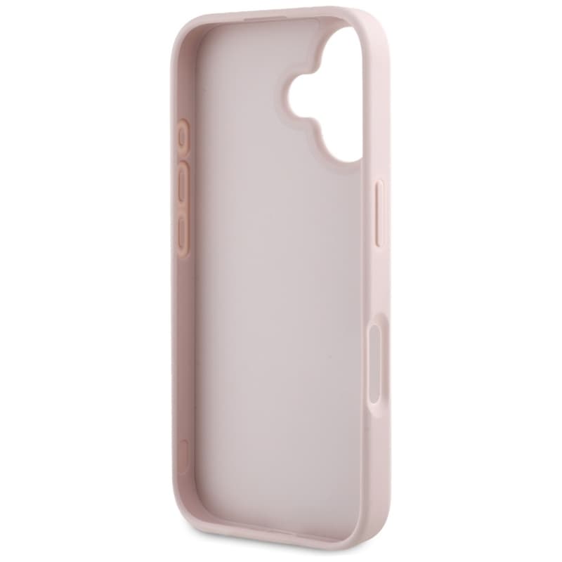 Guess Hot Stamp 4G Pattern Triangle Metal Logo - Case for iPhone 16 (pink) 7
