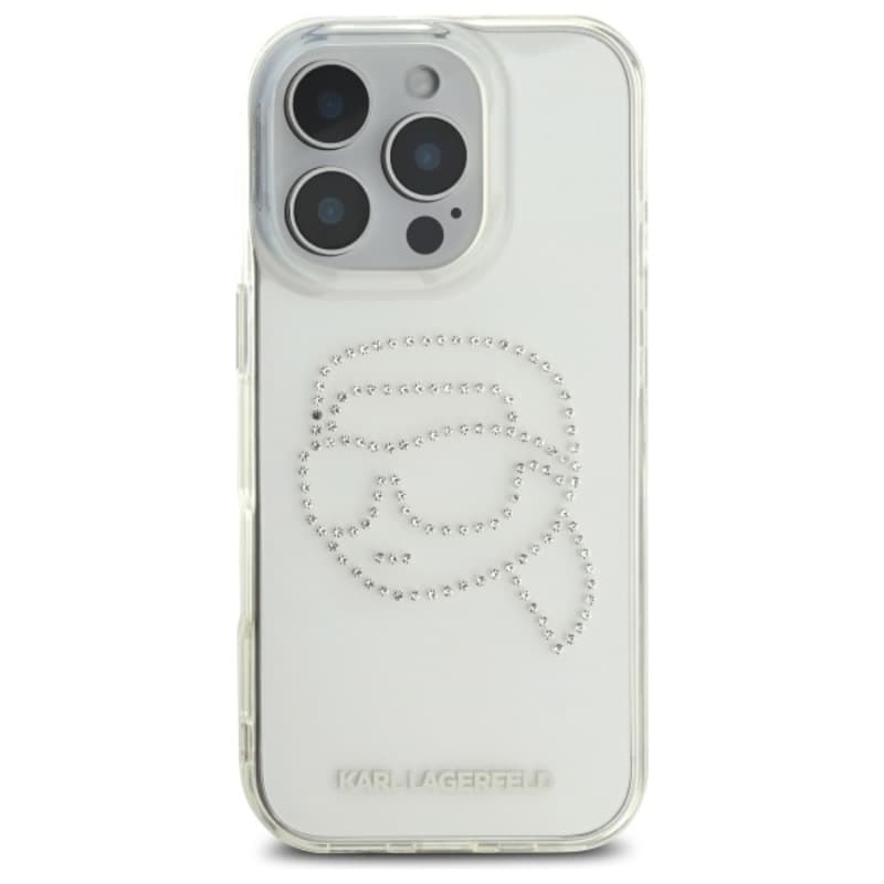 Karl Lagerfeld IML Rhinestones Karl Head - Case for iPhone 16 Pro Max (transparent) 3
