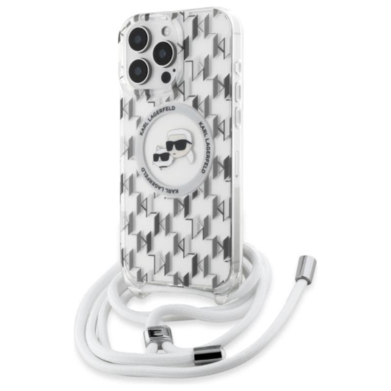 Karl Lagerfeld IML Crossbody Monogram Karl & Choupette Head MagSafe - Case for iPhone 16 Pro (transparent) 1