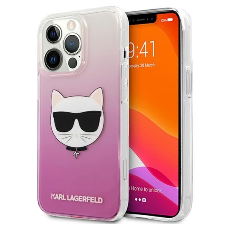 Karl Lagerfeld Choupette Head  - Case for iPhone 13 Pro Max (Pink)