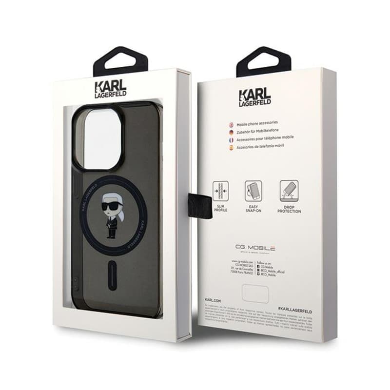 Karl Lagerfeld IML Ikonik MagSafe - iPhone 15 Pro Max Case (Black) 8