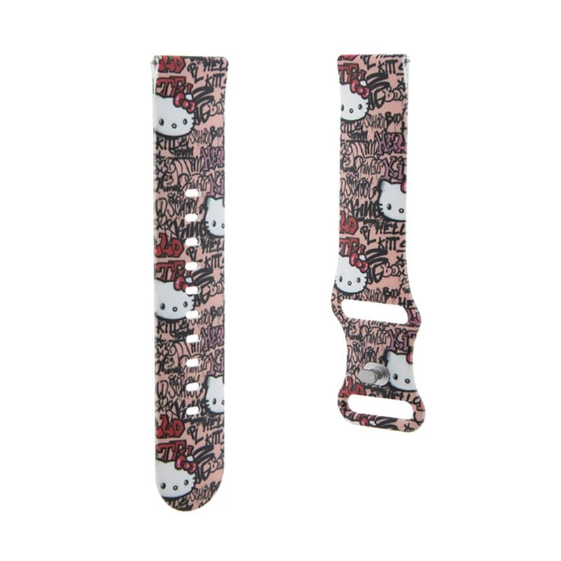 Hello Kitty Silicone Tags Graffiti - Universal strap for smartwatch 22 mm (pink) 3