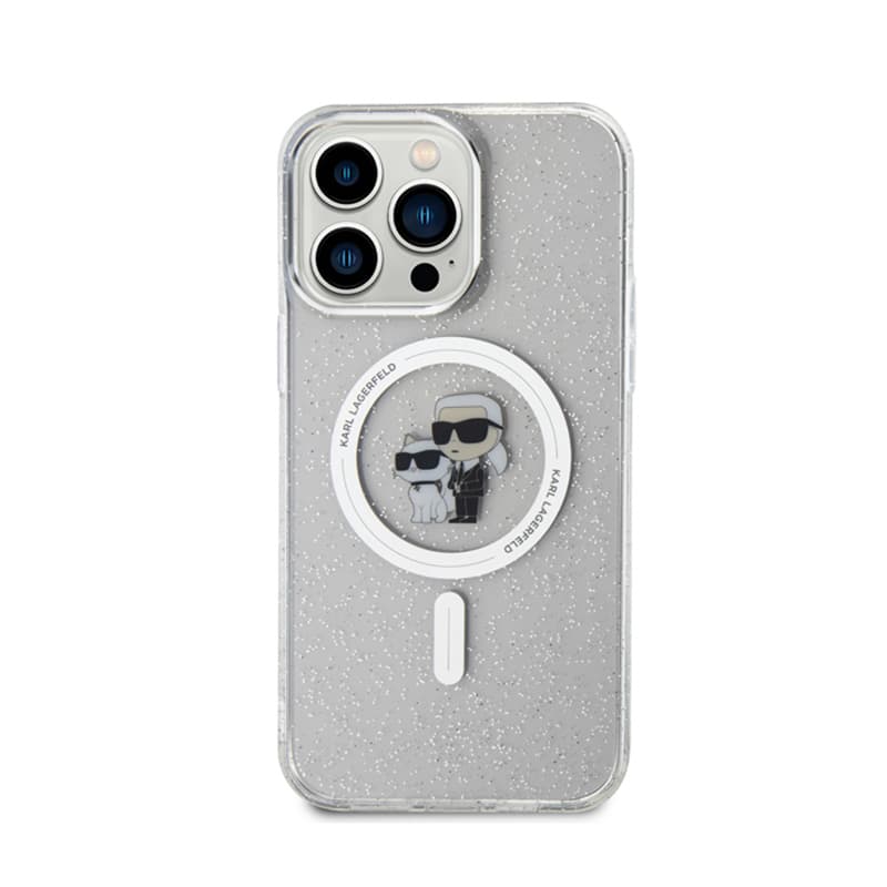 Karl Lagerfeld Karl & Choupette Glitter Magsafe - Case for iPhone 15 Pro Max (Transparent) 3