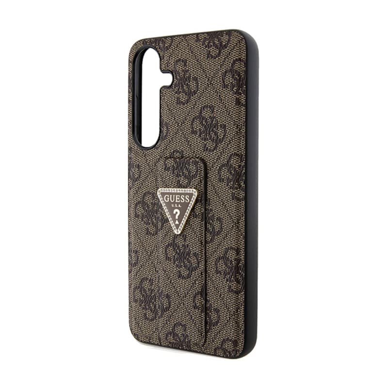 Guess Grip Stand 4G Triangle Strass Logo - Case Samsung Galaxy S24 (Brown) 6