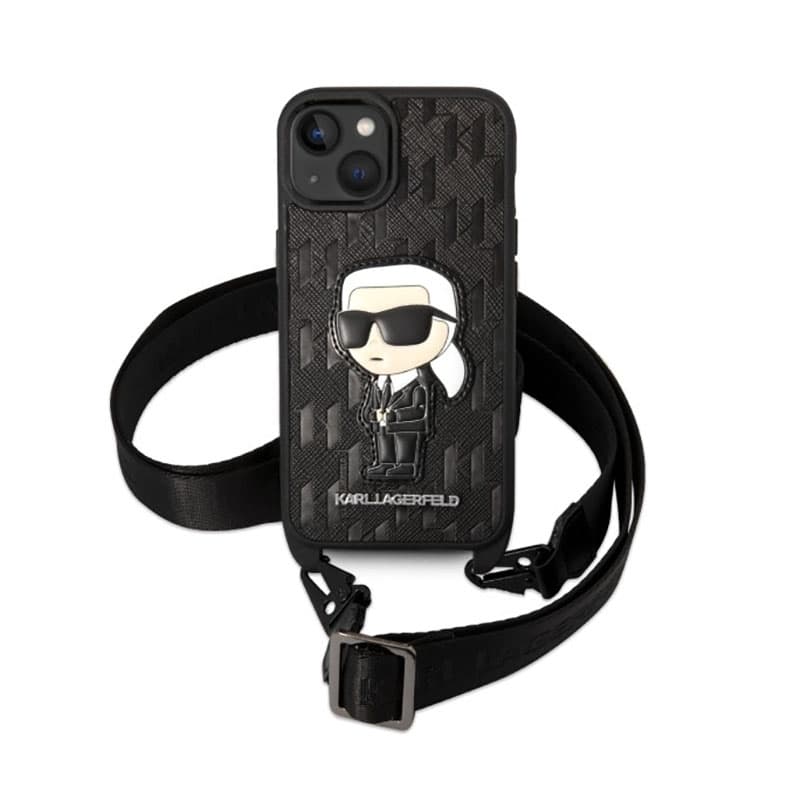 Karl Lagerfeld NFT Monogram Ikonik Patch - Case for iPhone 14 (Black) 2