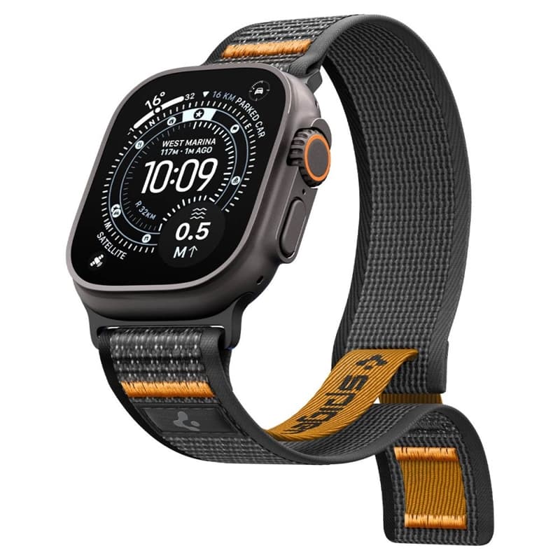 Spigen Athlex Air 2 - Apple Watch Strap 44/45/46/49 mm (Active Black / Orange) 5