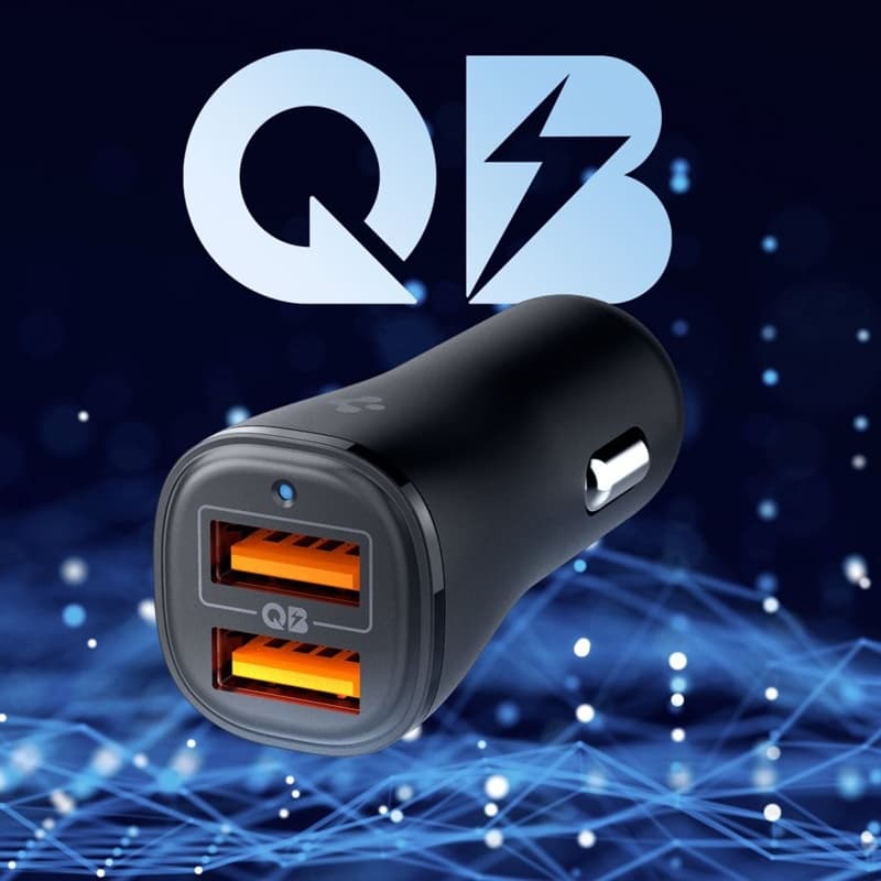 Spigen Essential EV302 - Car Charger 2x USB-A 30W (Black) 7