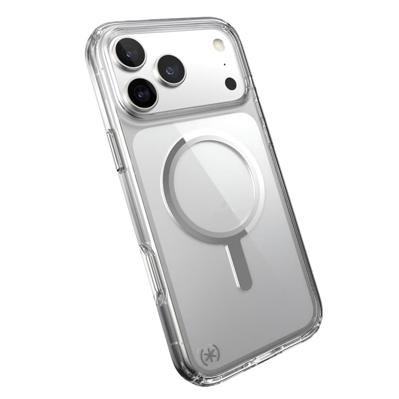 Speck Presidio Perfect Clear MagSafe - iPhone 17 Pro Max Case (Clear / Silver) 7