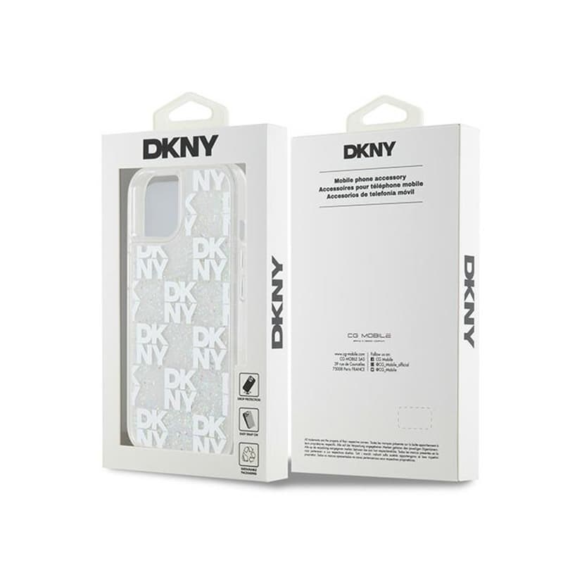 DKNY Liquid Glitter Multilogo - Case iPhone 15 / 14 / 13 (white) 8