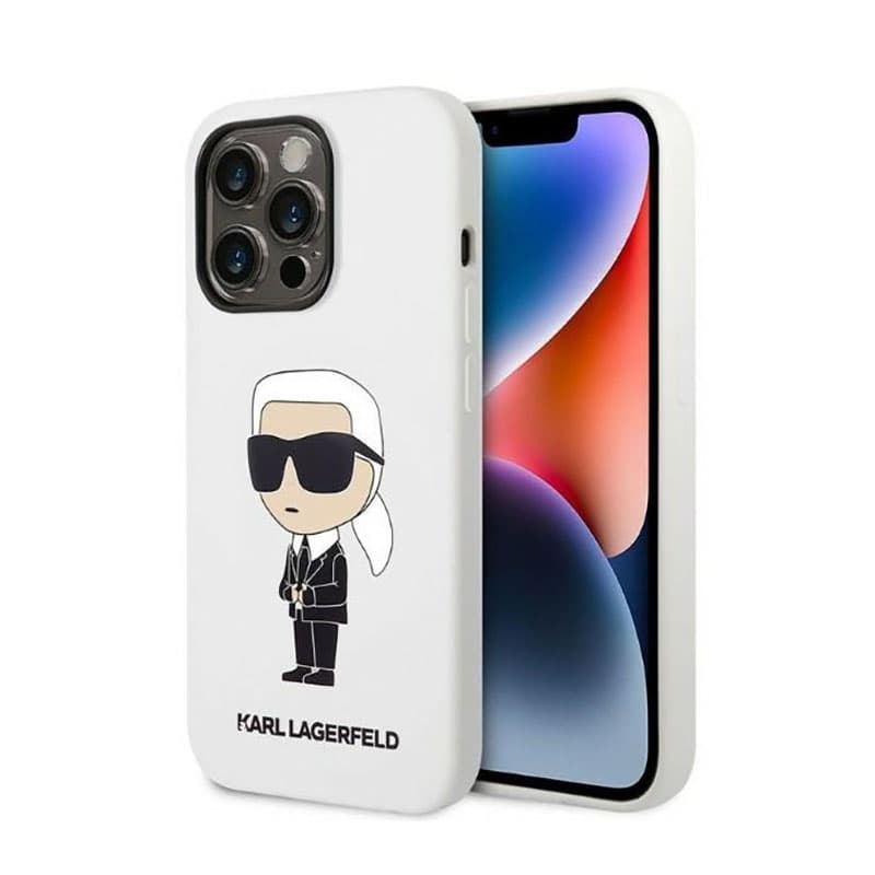 Karl Lagerfeld Silicone NFT Ikonik - Case for iPhone 14 Pro Max (White) 1