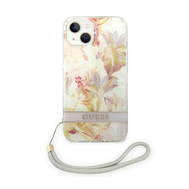Guess Flower Cord - Case for iPhone 14 Plus (Purple) 2