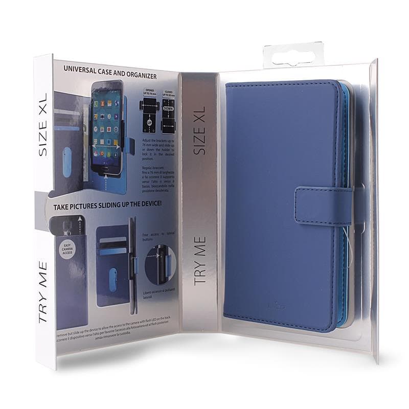 PURO Smart Wallet - Universal case with a holder for taking photos with pockets for cards and money, size XL (blue) 4