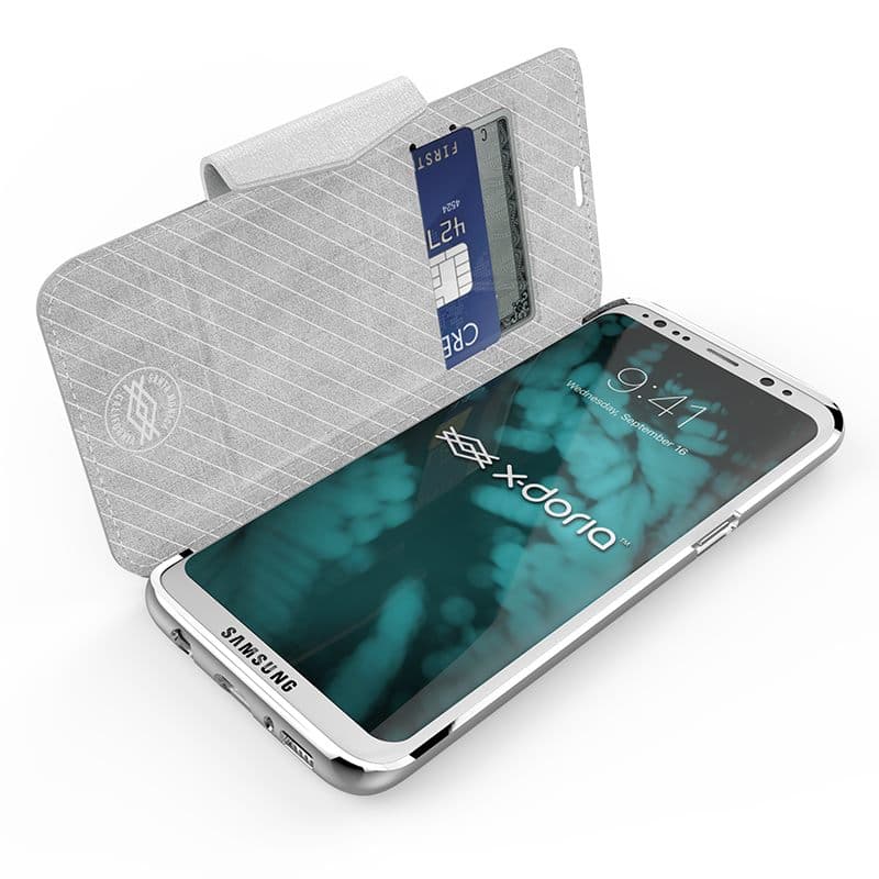 X-Doria Engage Folio - Wallet Case for Samsung Galaxy S8+ (White) 4