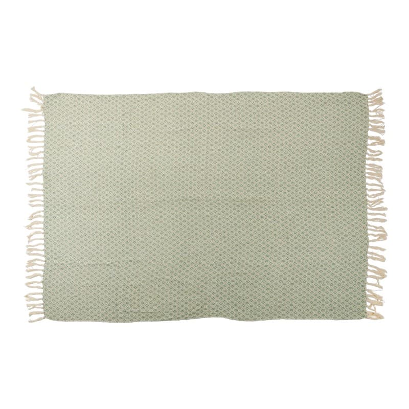 Arti Casa - Diamond Pattern Cotton Blanket 130x170 cm (Green / White) 2