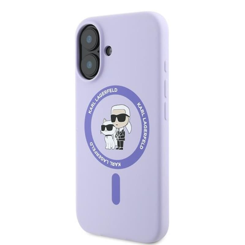 Karl Lagerfeld Silicone Karl & Choupette Ring MagSafe - Case iPhone 16 Plus (purple) 2