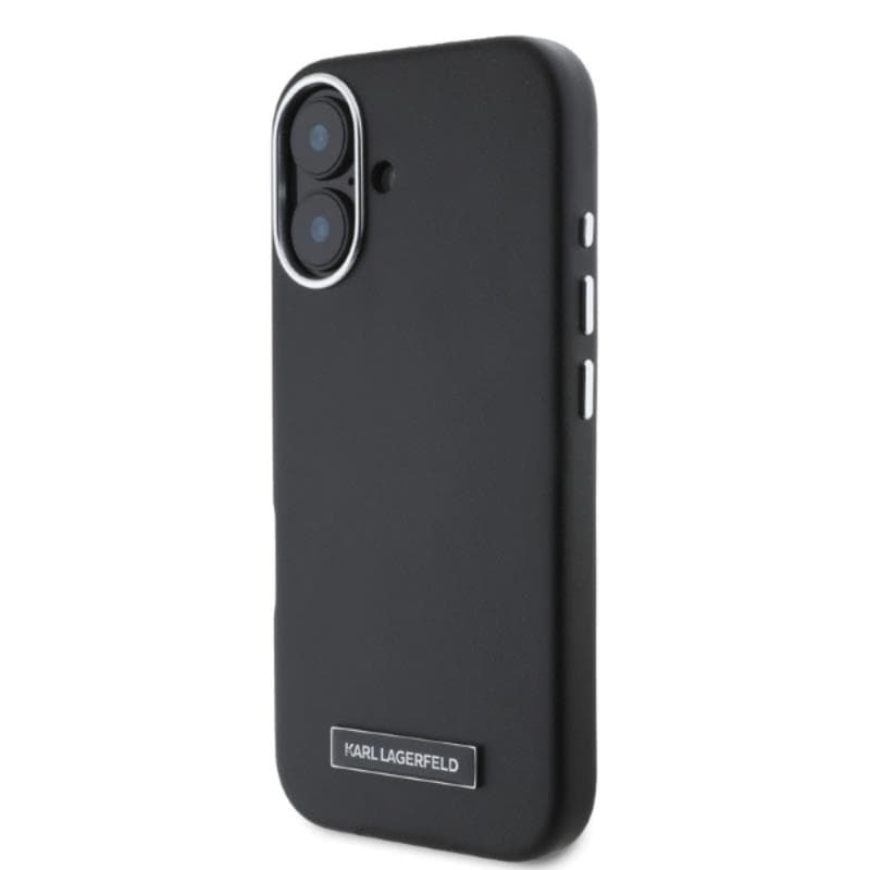 Karl Lagerfeld FW Metal Plate MagSafe - Case for iPhone 16 (black) 3