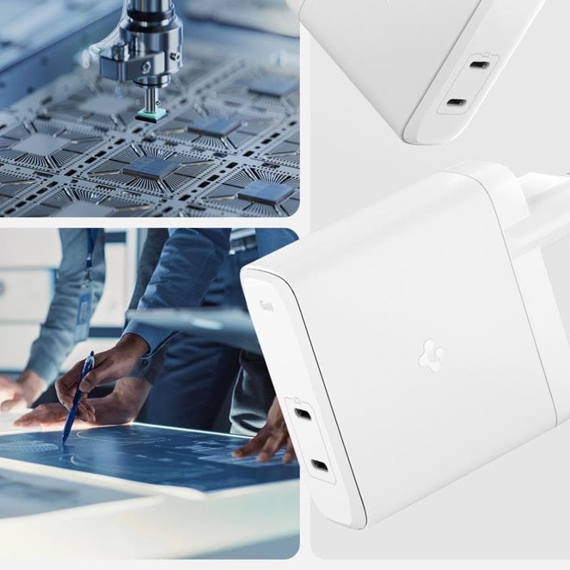 Spigen ArcStation Pro GaN-1402 - 2x USB-C Wall Charger 140W (White) 3