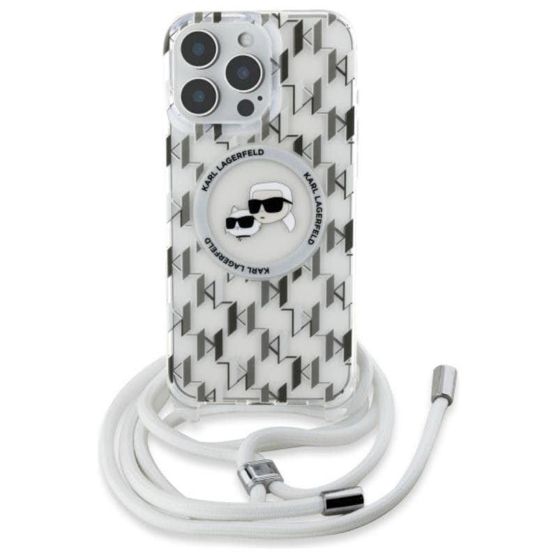 Karl Lagerfeld IML Crossbody Monogram Karl & Choupette Head MagSafe - Case for iPhone 16 Pro (transparent) 2
